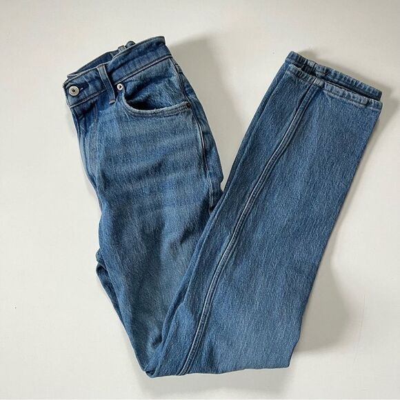 Abercrombie & Fitch Women's Straight Leg Jeans - Light Blue - Picture 7 of 8